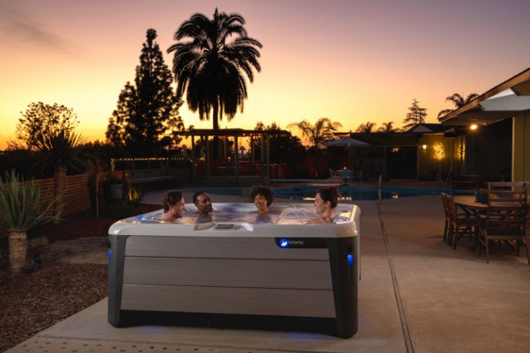 HotSpring Highlife Vanguard 2019 BrushedNickel Lifestyle Group Dusk 01