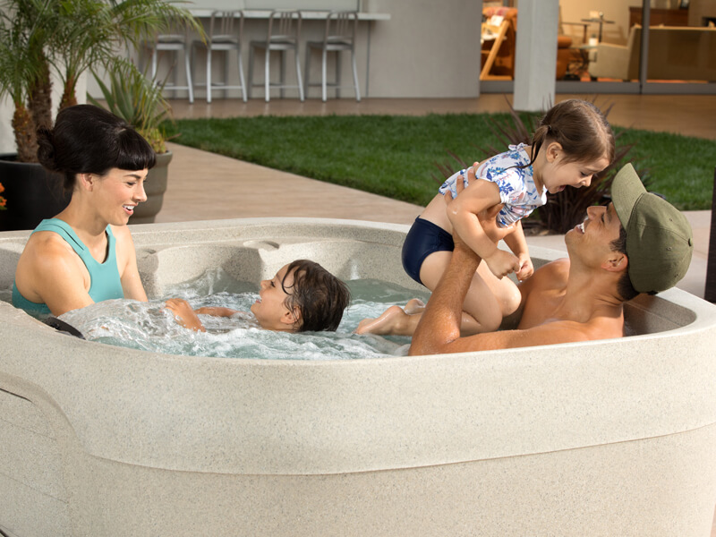 Family playing in a Fantasy Spa