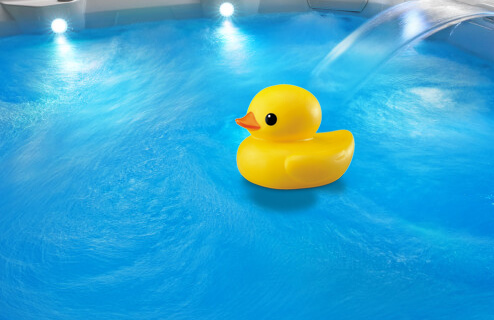 Rubber Duck in best selling hot tub