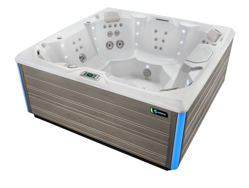 HotSpring Limelight 2018 Pulse AlpineWhite Coastal Gray HighAngle No Steps