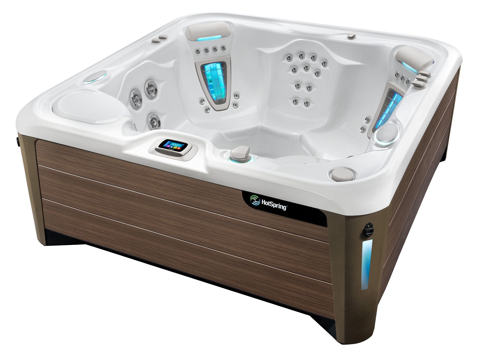 HotSpring Highlife 2019 Vanguard Alpine White Walnut High Angle